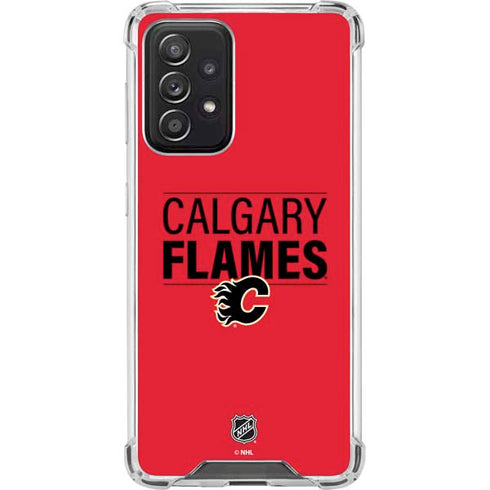 NHL Calgary Flames Lineup Galaxy A52 5G Clear Case